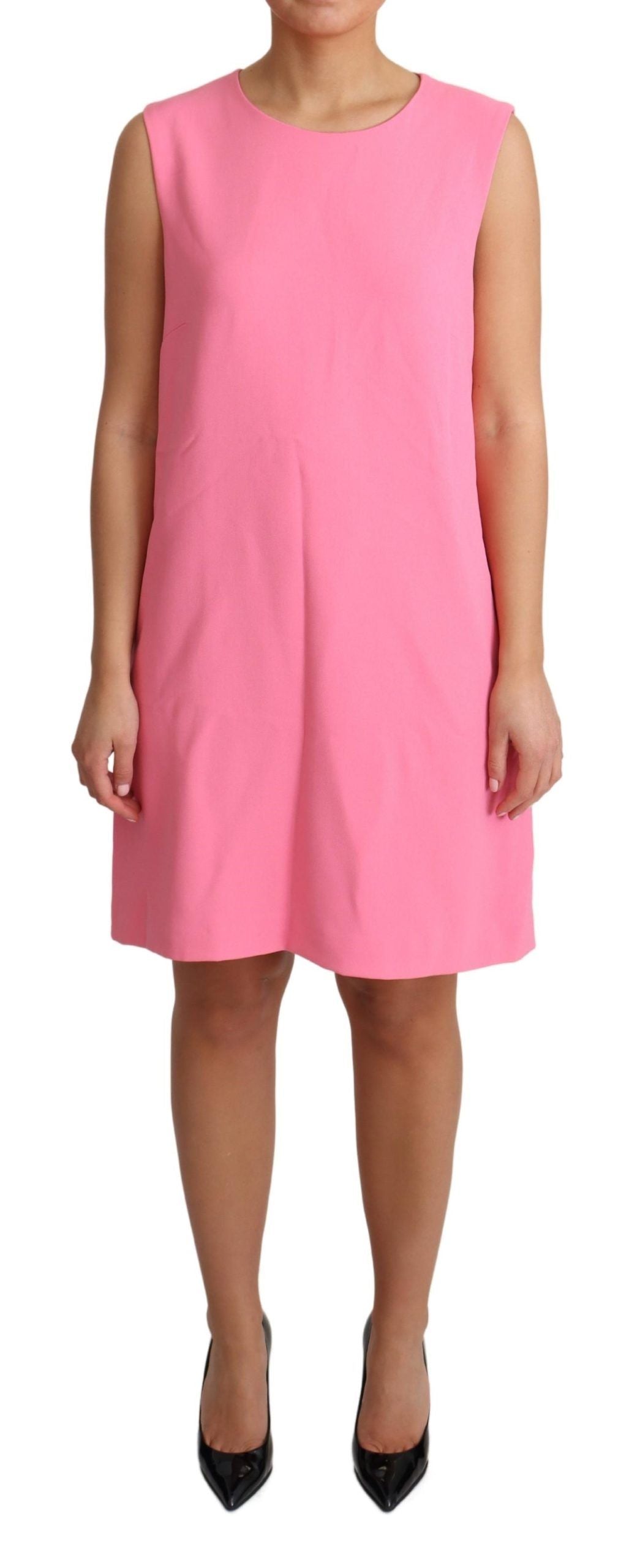 Dolce &amp; Gabbana Elegant Pink Shift Knee Length Dress