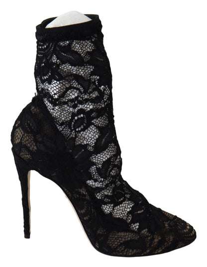 Dolce & Gabbana Black Lace Taormina Pumps Elegance Unleashed