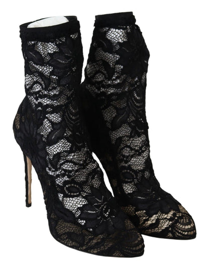 Dolce &amp; Gabbana Black Lace Taormina Pumps Elegance Unleashed