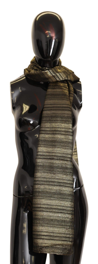 Dolce &amp; Gabbana Elegant Gold Silk Blend Scarf