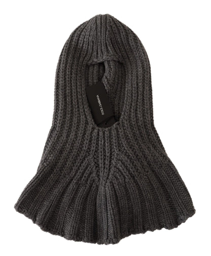 Dolce &amp; Gabbana Elegant Cashmere Hood Scarf in Gray