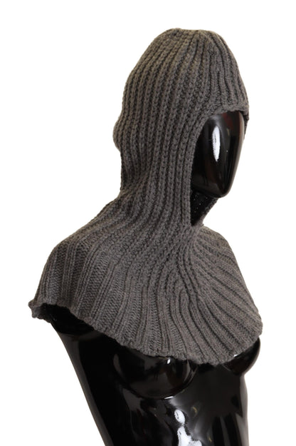 Dolce &amp; Gabbana Elegant Cashmere Hood Scarf in Gray