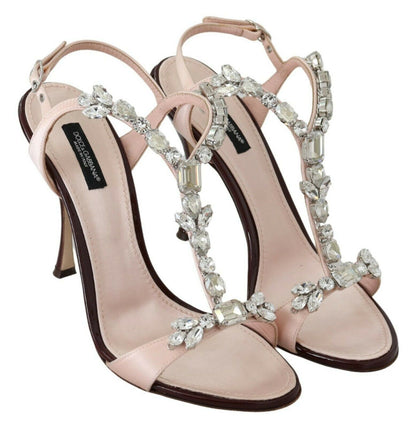 Dolce &amp; Gabbana Crystal-Embellished Stiletto Sandals