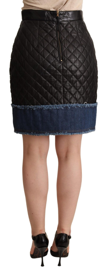 Dolce &amp; Gabbana Sleek High Waist Leather Mini Skirt