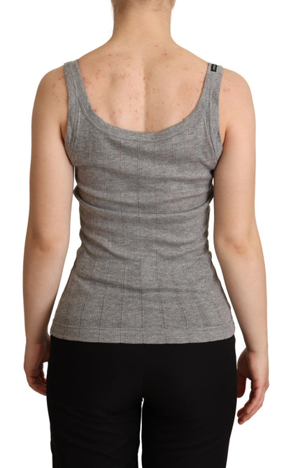 Dolce &amp; Gabbana Elegant Sleeveless Gray Tank Top