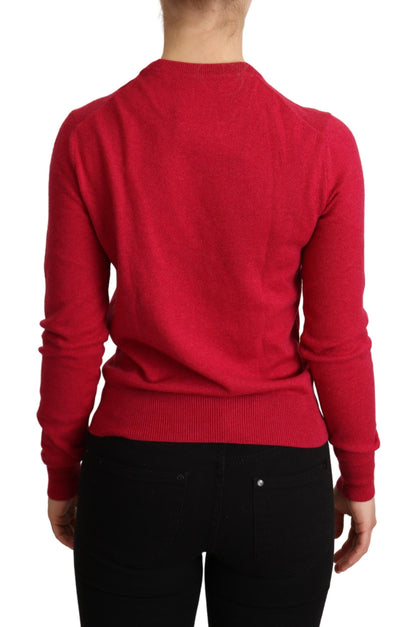 Dolce &amp; Gabbana Chic Pink Cashmere Blend Crewneck Pullover