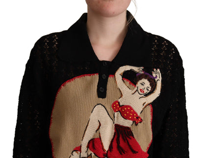 Dolce &amp; Gabbana Embroidered Short Sleeve Luxury Sweater