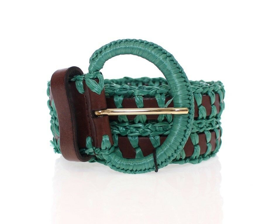 Dolce &amp; Gabbana Enchanting Corset-Style Woven Raffia Belt