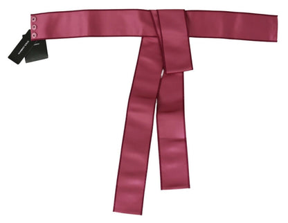 Dolce &amp; Gabbana Elegant Pink Silk Wide Waist Belt