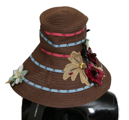 Dolce &amp; Gabbana Elegant Floppy Floral Wide Brim Hat