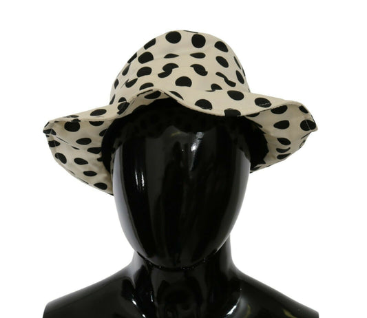 Dolce &amp; Gabbana Chic Black Polka Dot Trilby Hat