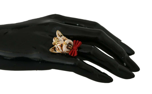 Dolce &amp; Gabbana Elegant Canine Charm Women's Ring