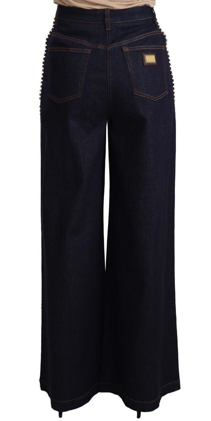 Dolce &amp; Gabbana Elegant Dark Blue Flare Denim Jeans