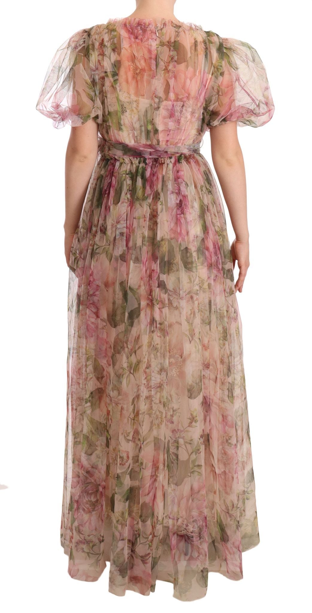 Dolce &amp; Gabbana Floral Print Nylon Maxi Dress