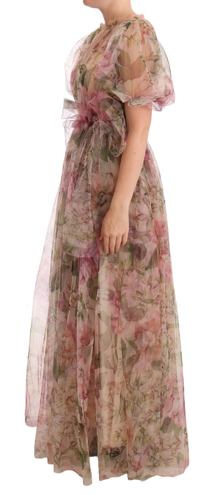 Dolce &amp; Gabbana Floral Print Nylon Maxi Dress