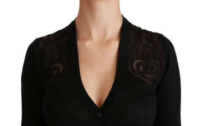 Dolce &amp; Gabbana Alluring Silk Blend Lace Cardigan