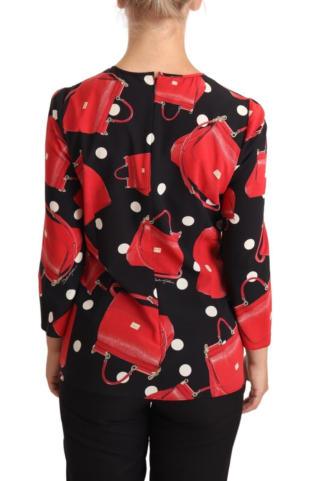 Dolce &amp; Gabbana Elegant Sicily Bag Print Blouse