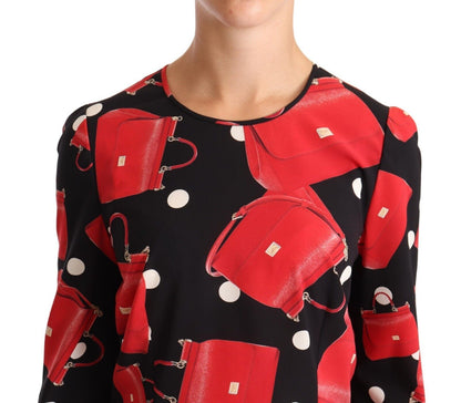 Dolce &amp; Gabbana Elegant Sicily Bag Print Blouse