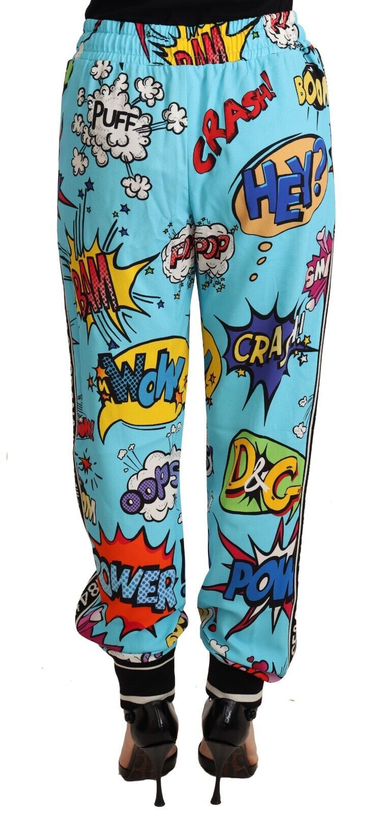 Dolce &amp; Gabbana Chic Cartoon Print Knitted Jogger Pants