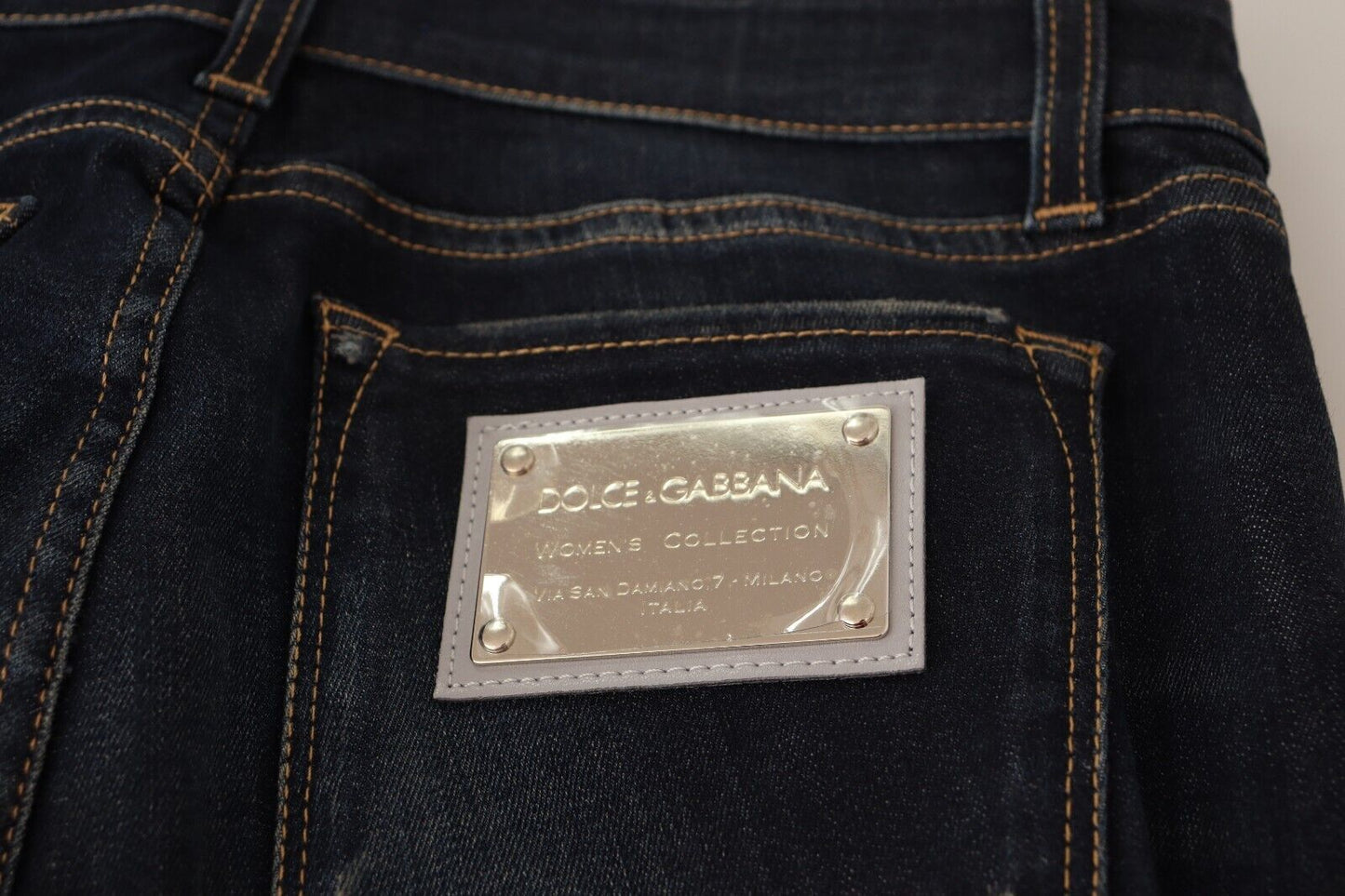 Dolce &amp; Gabbana Chic Blue Slim Skinny Jeans