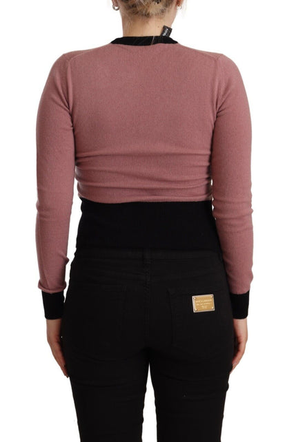 Dolce &amp; Gabbana Elegant Pink Cashmere Crewneck Sweater