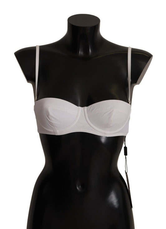 Dolce &amp; Gabbana Chic White Nylon Balconette Bra