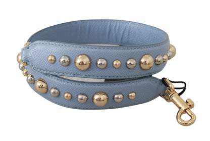 Dolce &amp; Gabbana Elegant Blue Leather Shoulder Strap