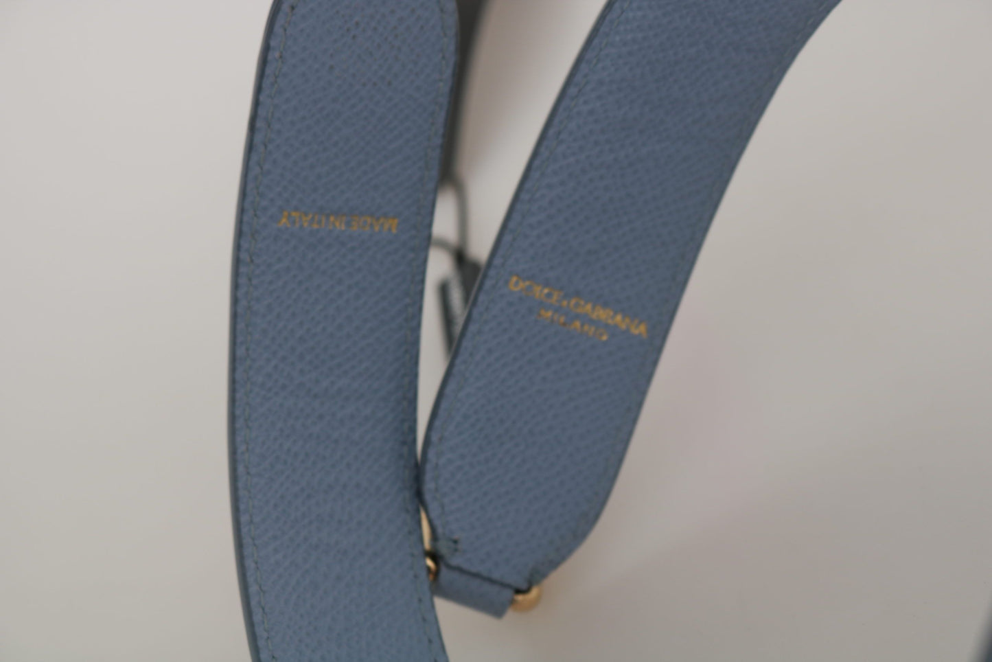 Dolce &amp; Gabbana Elegant Blue Leather Shoulder Strap