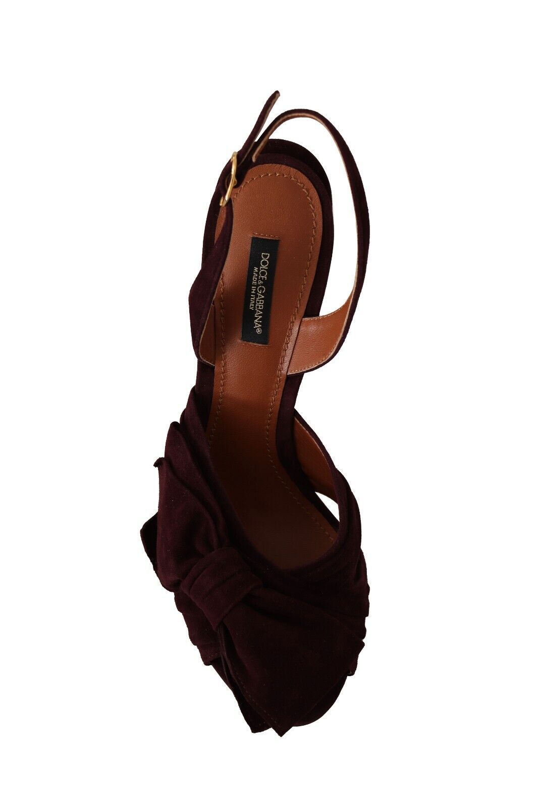 Dolce &amp; Gabbana Elegant Purple Suede Heels Sandals