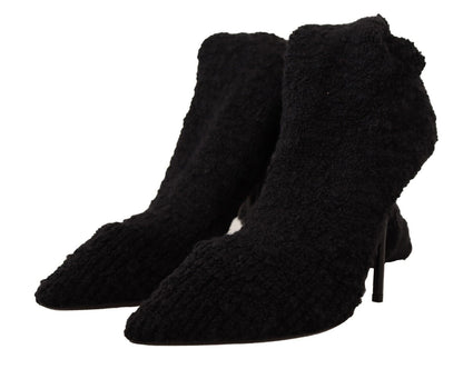 Dolce &amp; Gabbana Chic Black Stretch Sock Boots