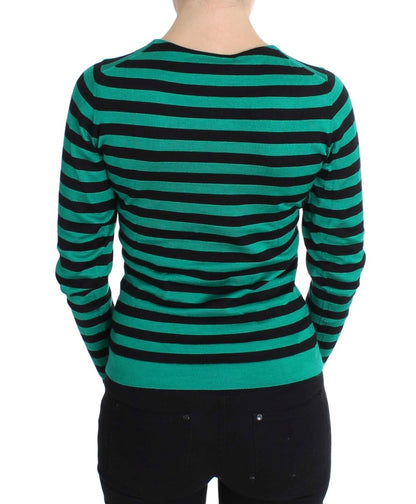 Dolce &amp; Gabbana Elegant Striped Cashmere Silk Sweater