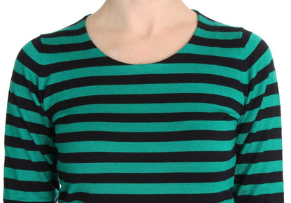 Dolce &amp; Gabbana Elegant Striped Cashmere Silk Sweater