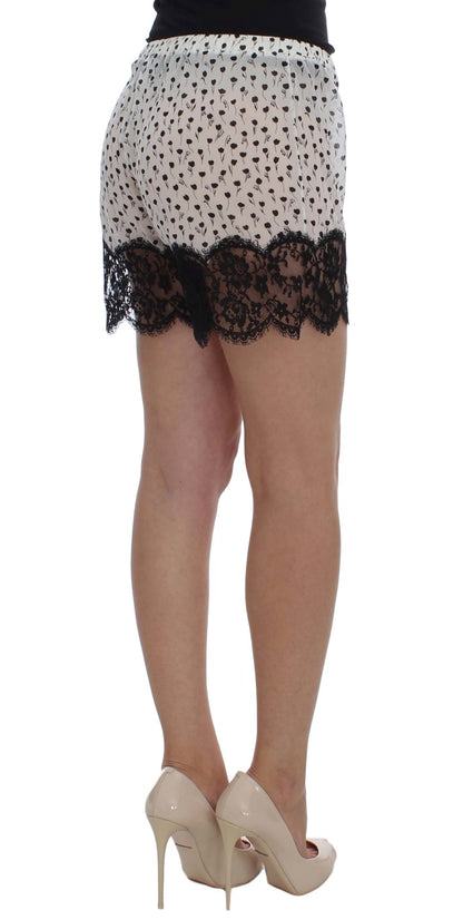 Dolce &amp; Gabbana Elegant Silk Lace Sleep Shorts