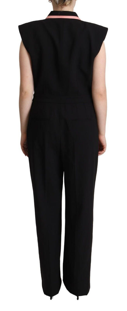 Dolce &amp; Gabbana Elegant Sleeveless Wool Blend Jumpsuit