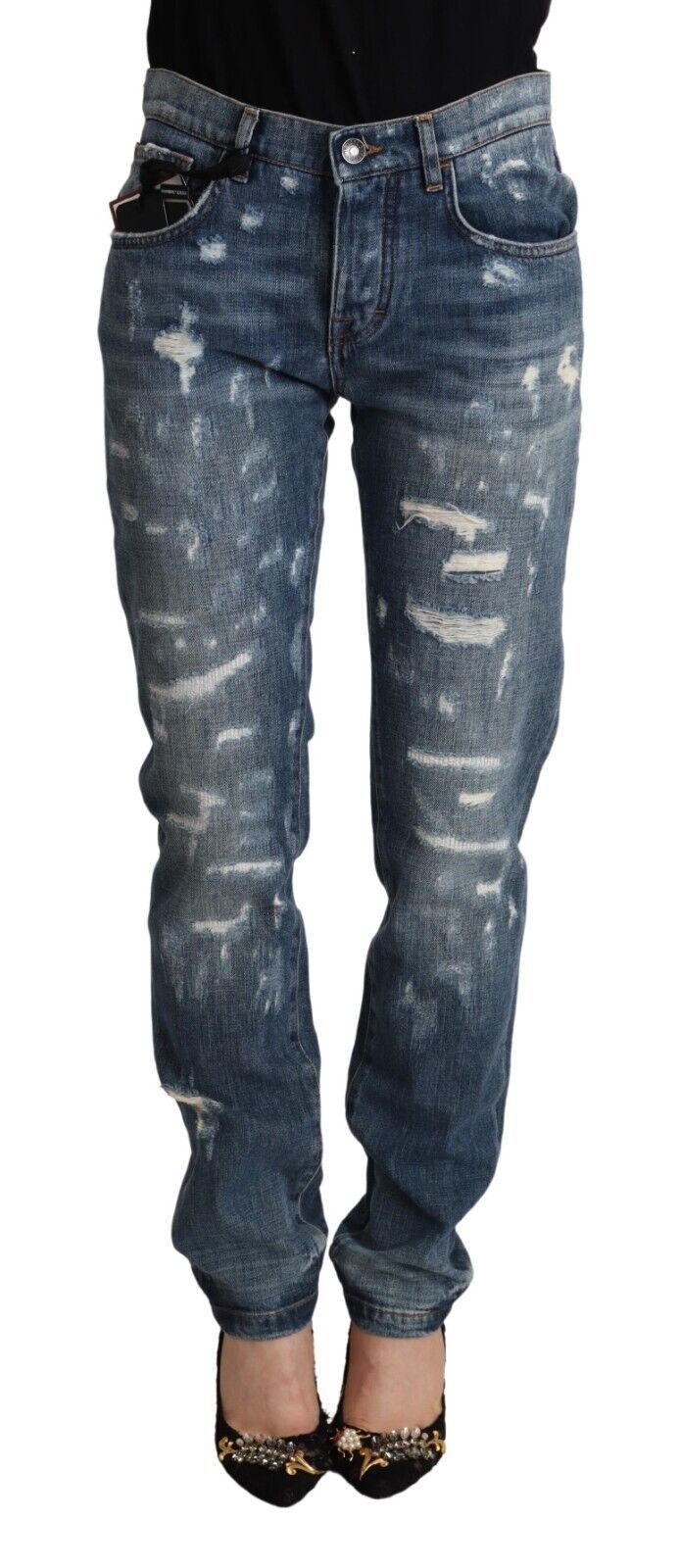 Dolce &amp; Gabbana Elegant Skinny Denim Jeans for the Modern Woman