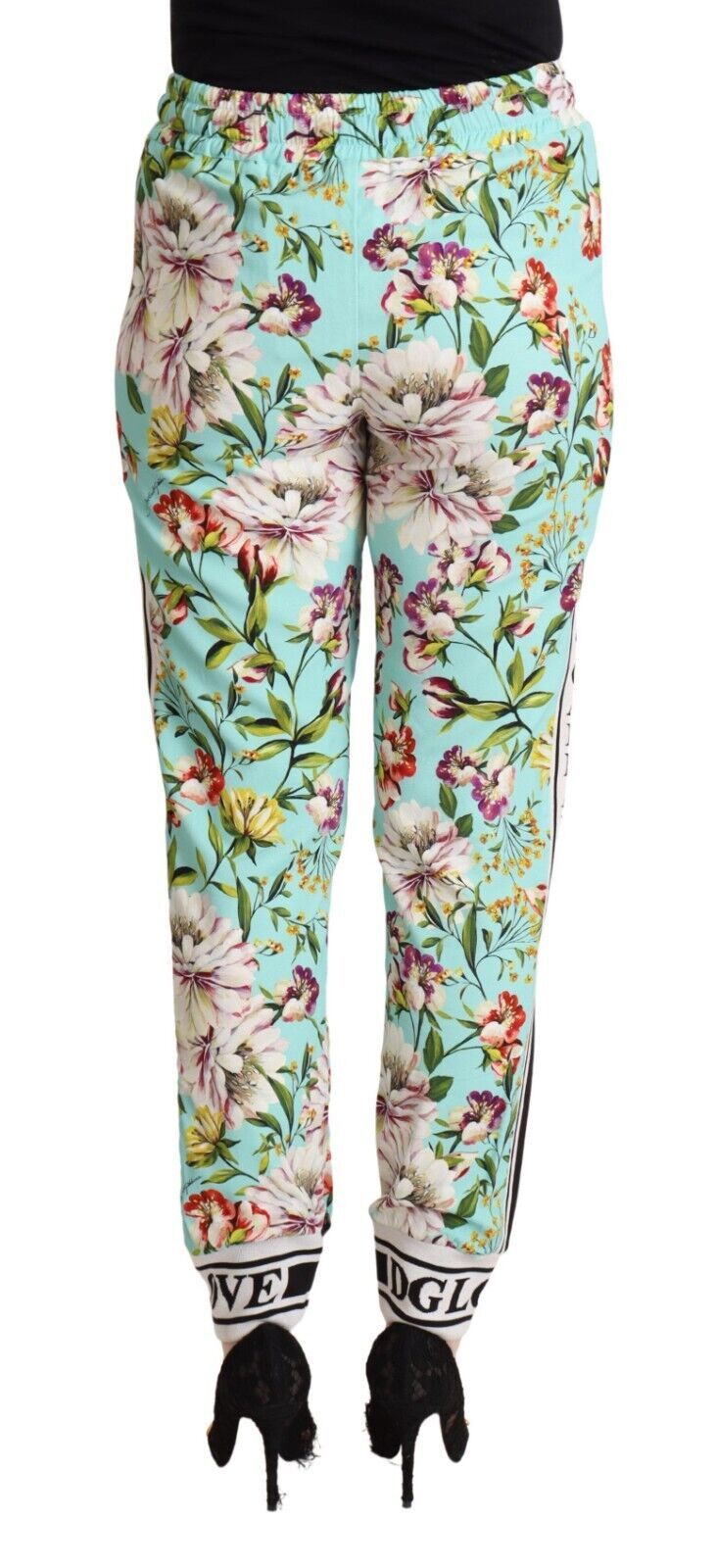 Dolce & Gabbana Floral Viscose Jogger Pants in Green