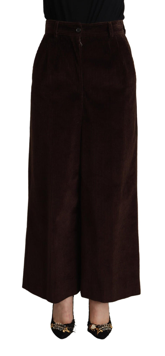 Dolce &amp; Gabbana Elegant High-Waisted Wide Leg Pants