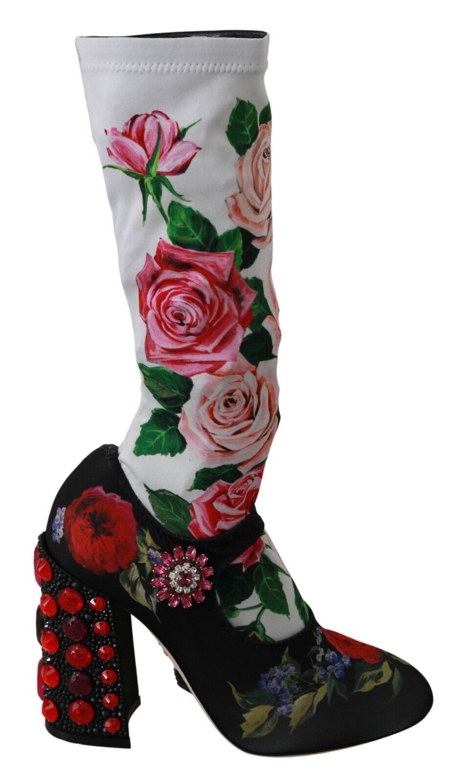 Dolce &amp; Gabbana Floral Embellished Socks Boots