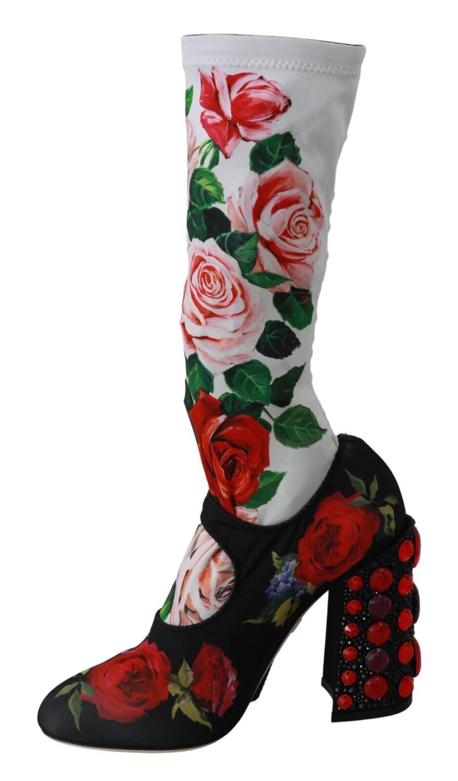 Dolce &amp; Gabbana Floral Embellished Socks Boots