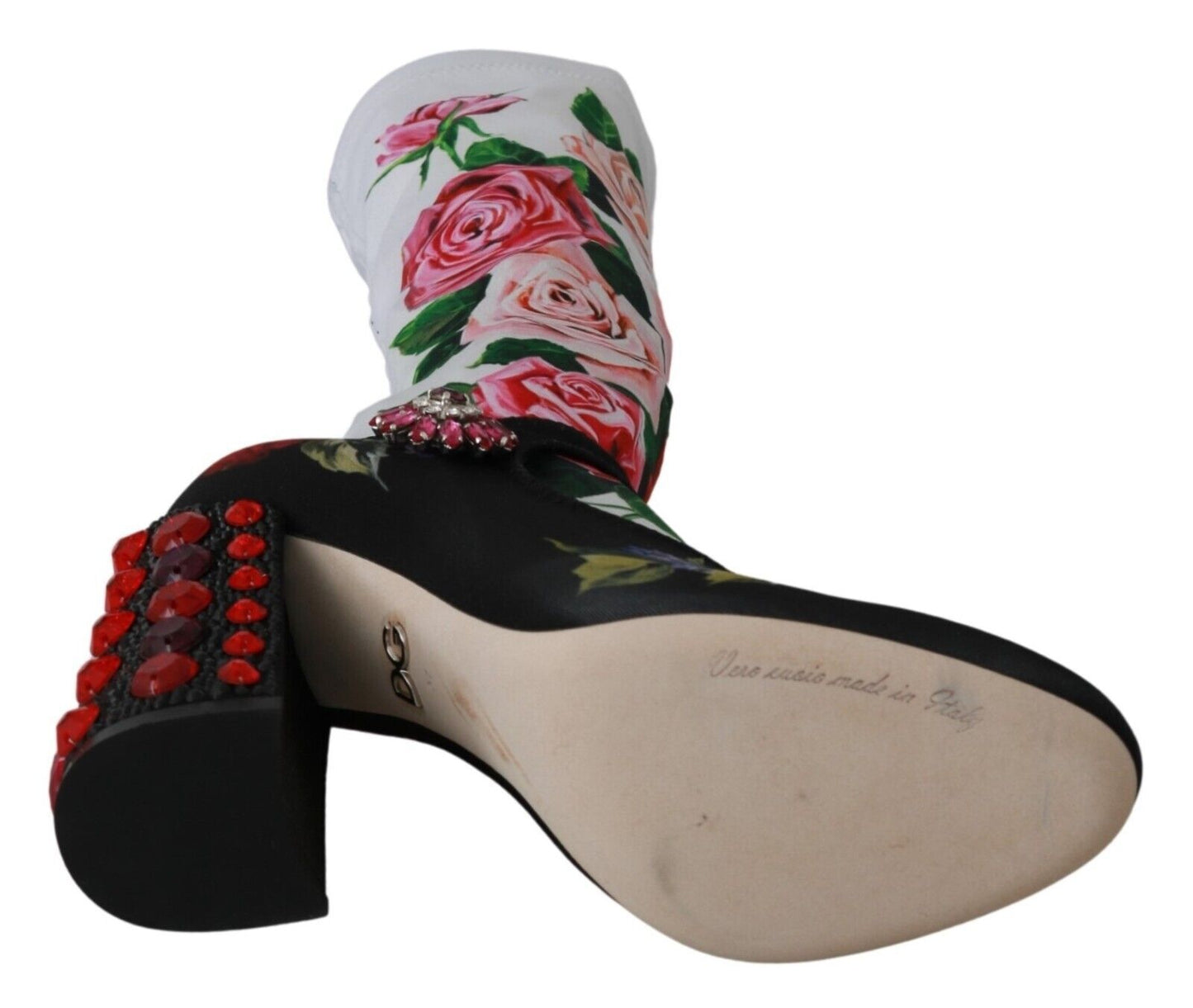 Dolce &amp; Gabbana Floral Embellished Socks Boots