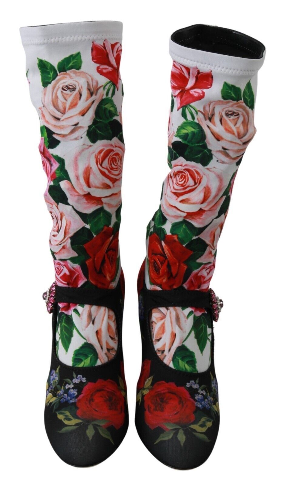 Dolce &amp; Gabbana Floral Embellished Socks Boots