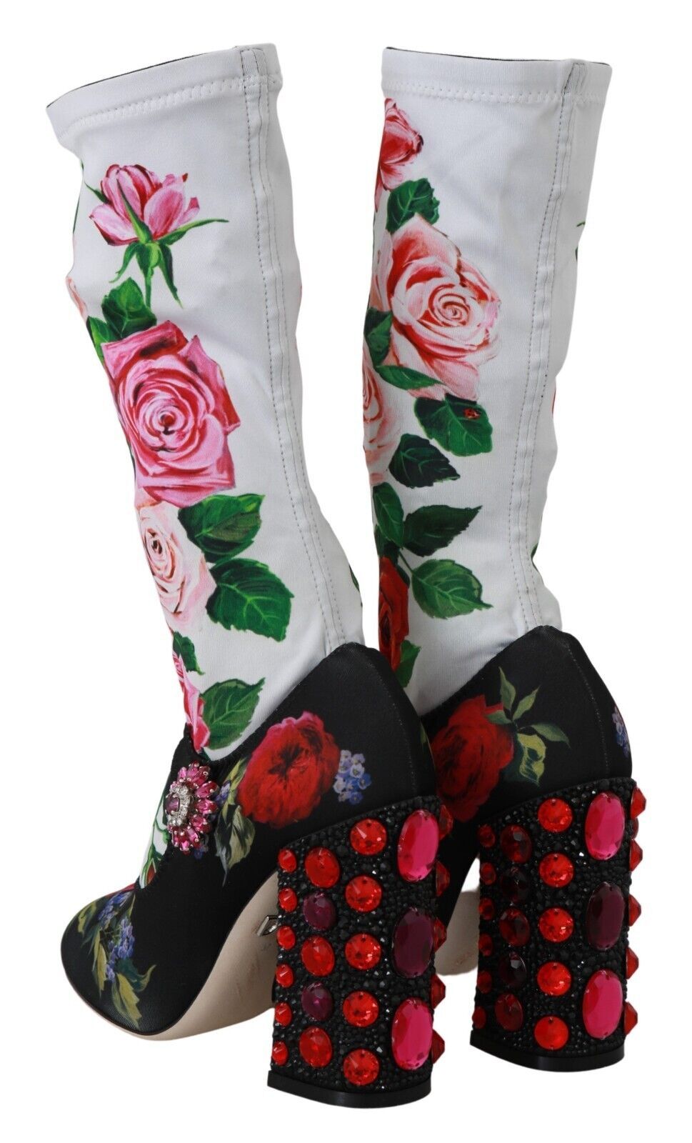 Dolce &amp; Gabbana Floral Embellished Socks Boots