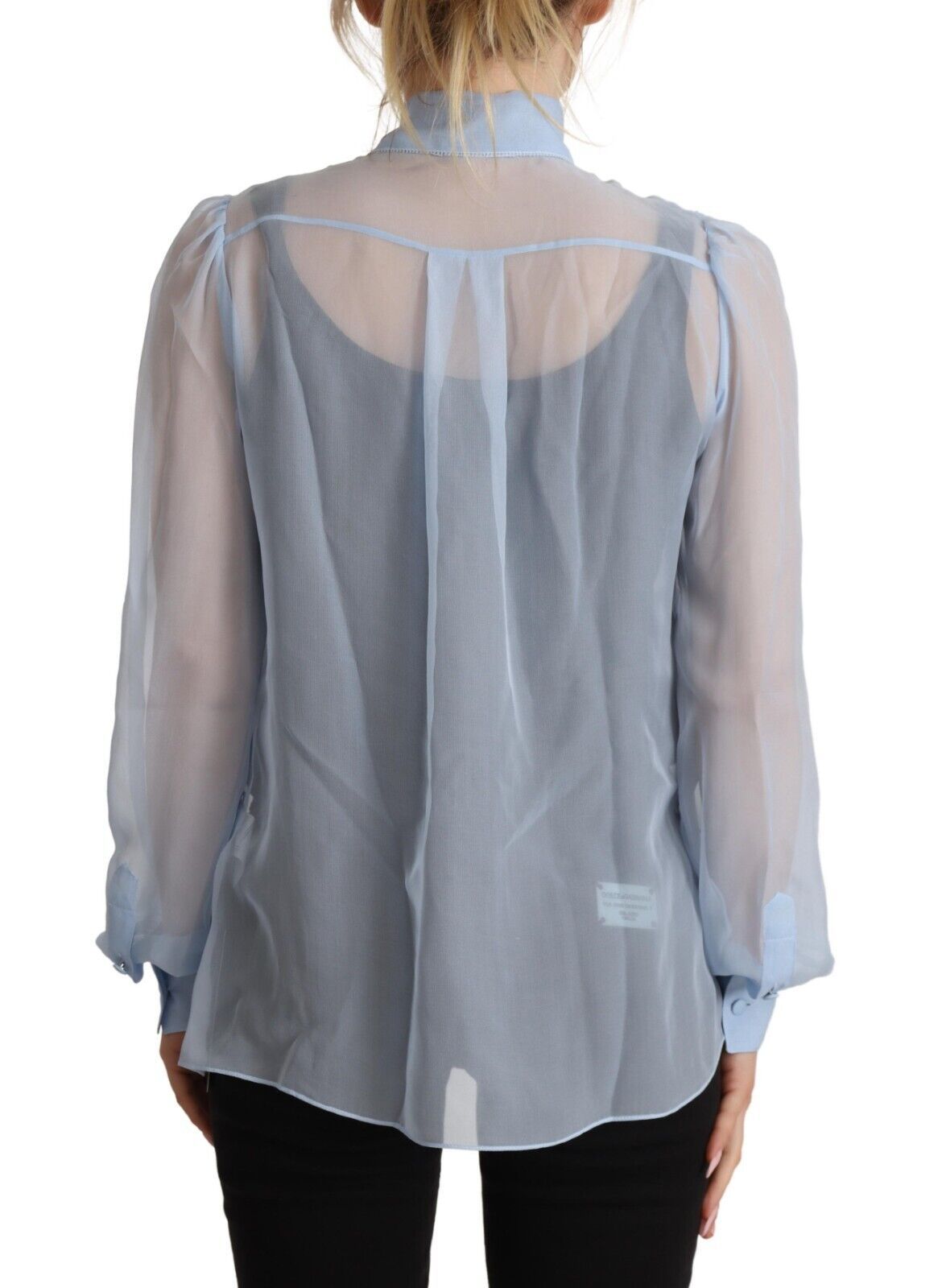 Dolce &amp; Gabbana Elegant Silk Ascot Collar Blouse