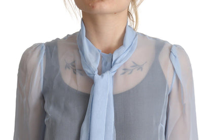 Dolce &amp; Gabbana Elegant Silk Ascot Collar Blouse