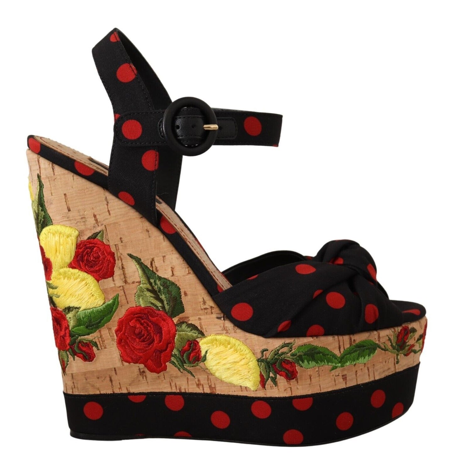 Dolce &amp; Gabbana Multicolor Silk Blend Platform Heels