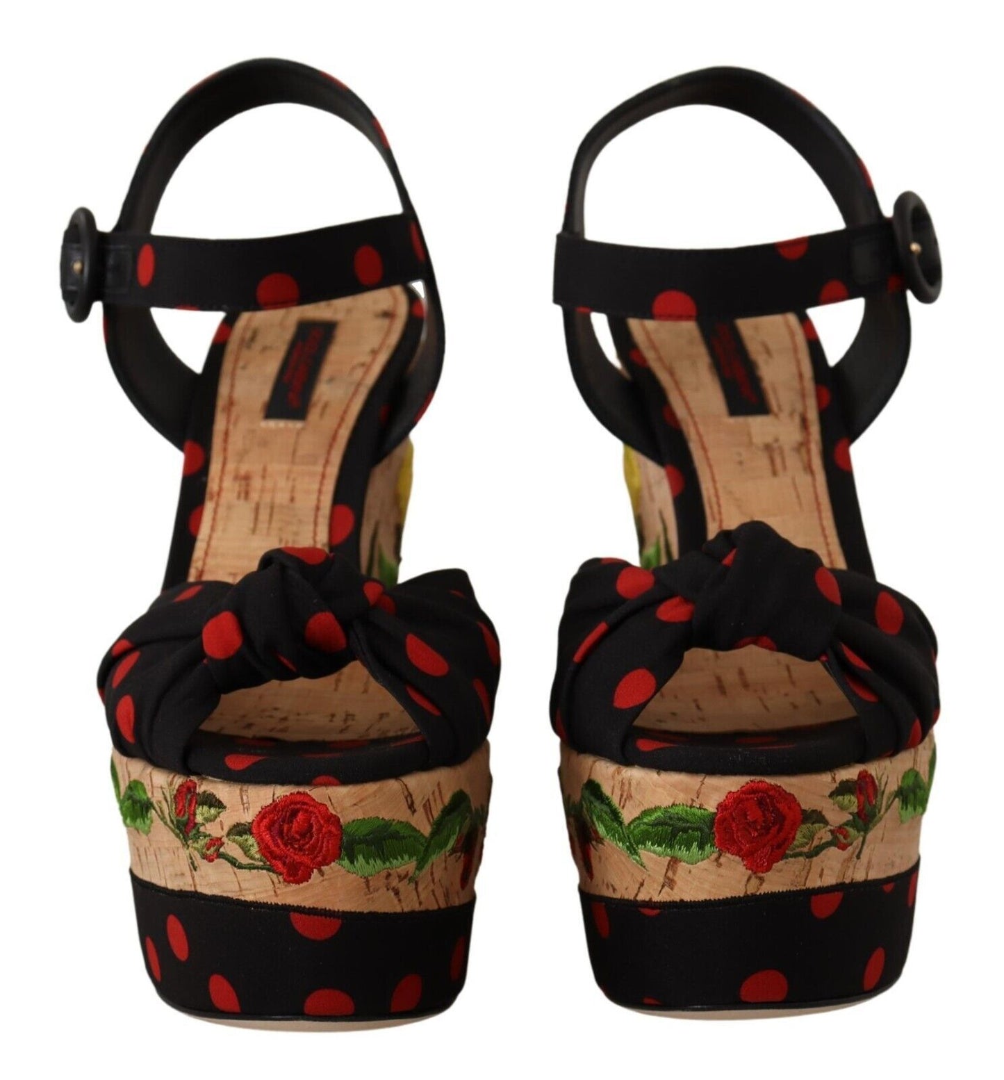 Dolce &amp; Gabbana Multicolor Silk Blend Platform Heels