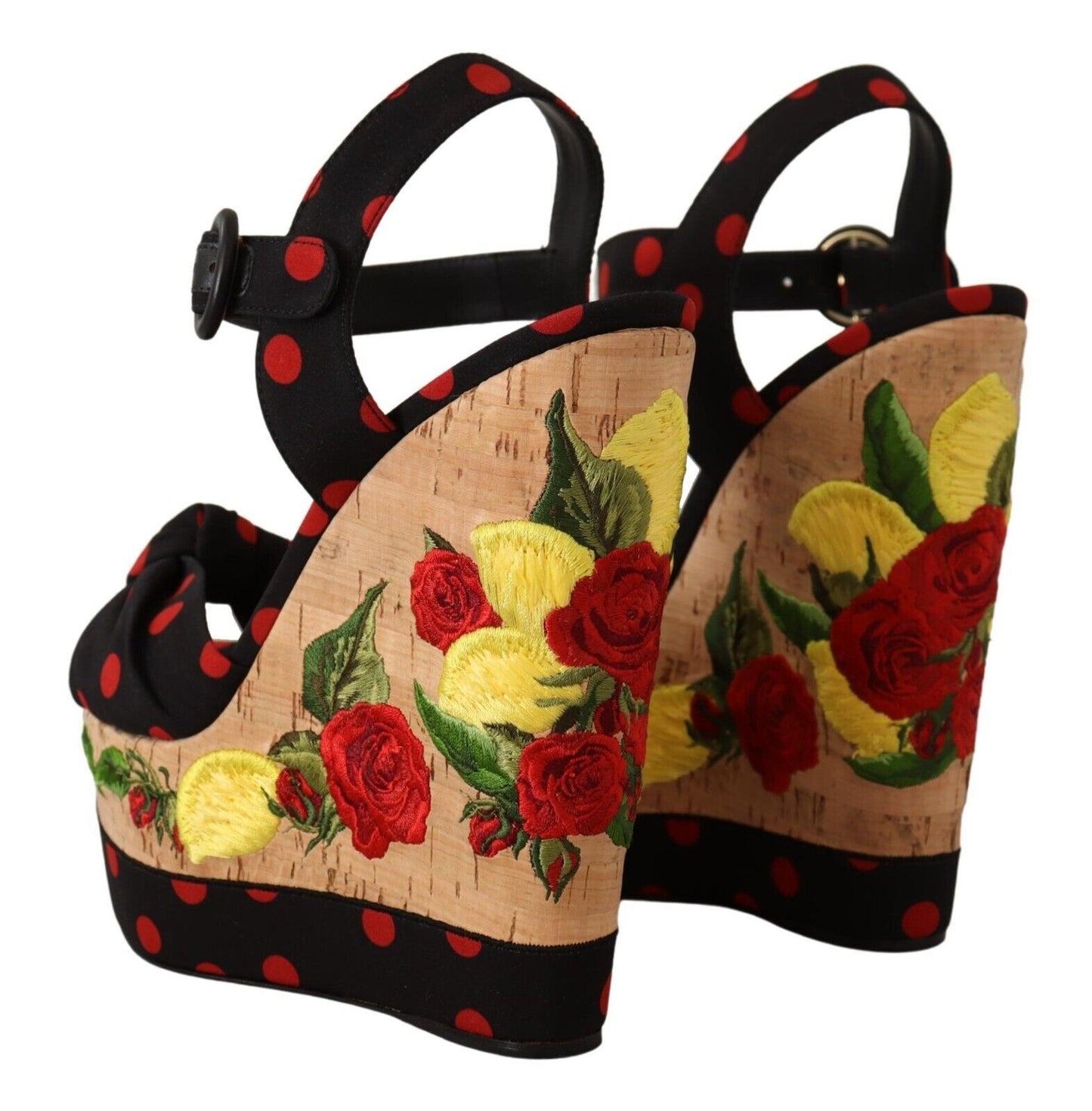 Dolce & Gabbana Multicolor Silk Blend Platform Heels