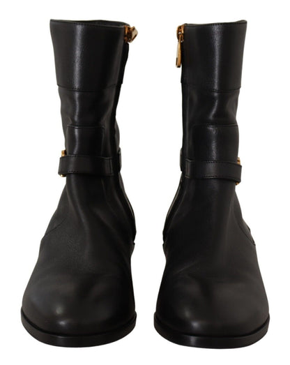 Dolce &amp; Gabbana Elegant Leather Biker Boots