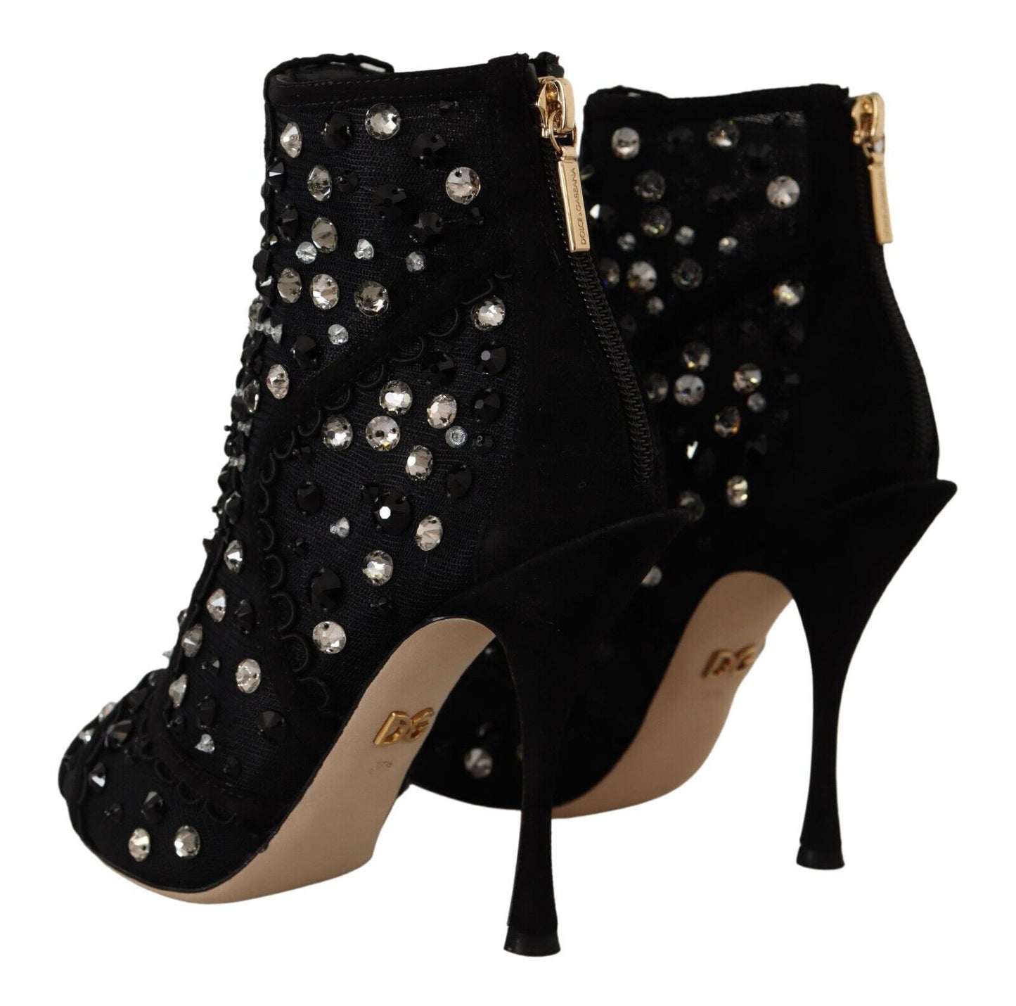 Dolce &amp; Gabbana Embellished Crystal Short Boots