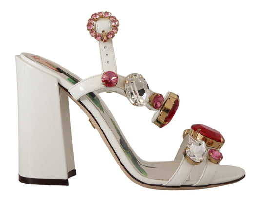 Dolce & Gabbana Keira Crystal-Embellished Ankle Strap Heels